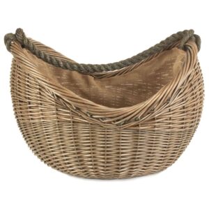 Antique Wash Rope-Handled Carrying Basket