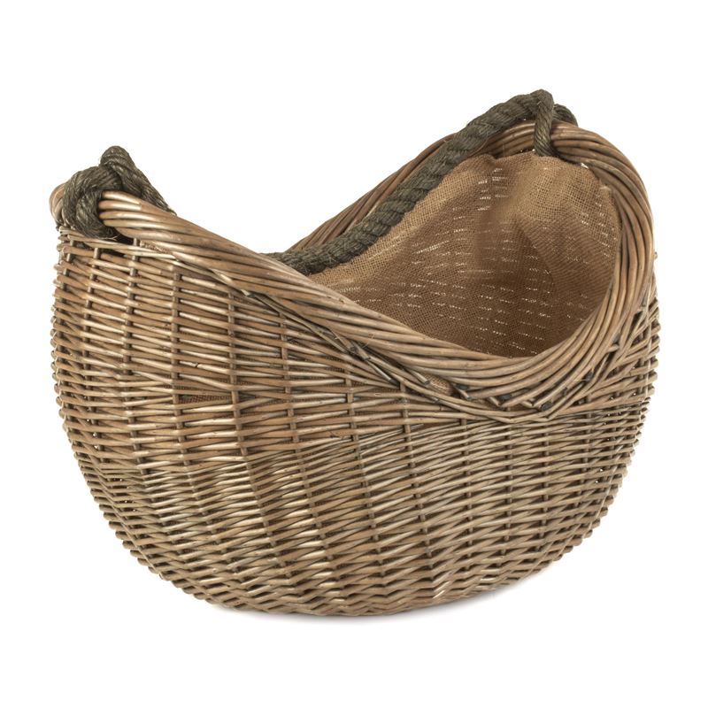 Antique Wash Rope-Handled Basket