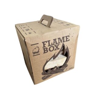 Flame Box with Kiln Dried Birch Firewood & Fire Starters
