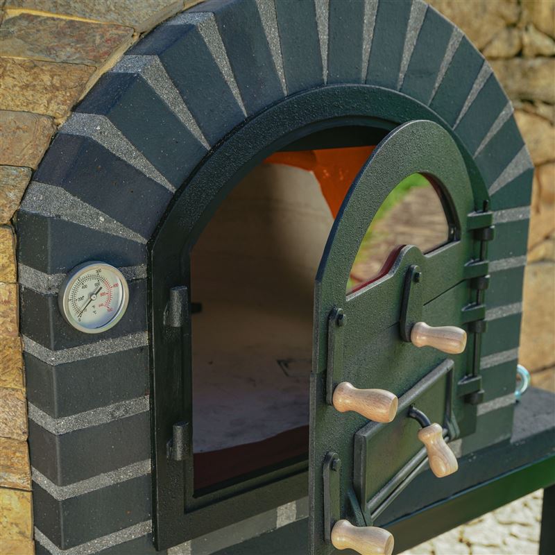 Horacio Wood Fired Outdoor Oven Champaigne – Cast Iron Door