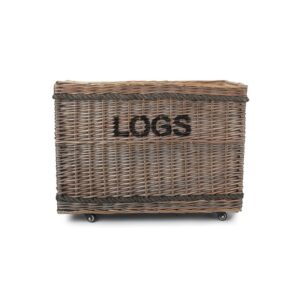 Jumbo Logs Basket with Wheels - Stylish and Movable Fireside Storage Solution