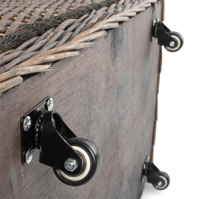 Jumbo Logs Basket with Wheels - Stylish and Movable