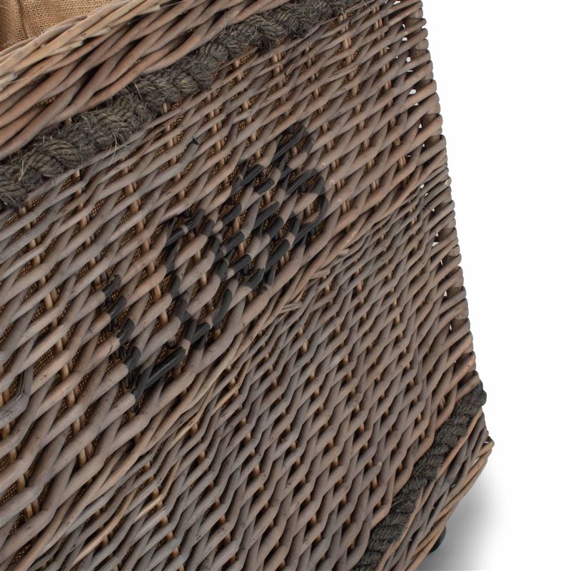 Jumbo Logs Basket with Wheels - Fireside Storage Solution