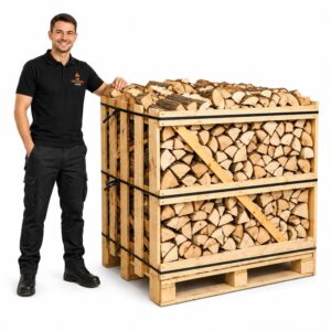 Standard crate of birch firewood