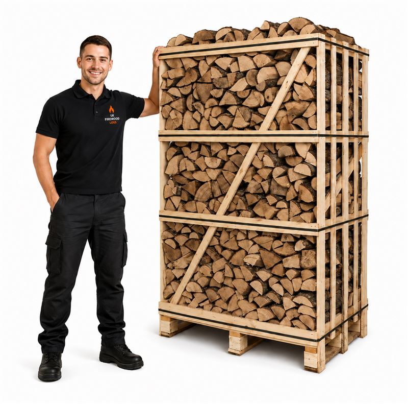 Kiln Dried Oak Firewood Logs - Large Crate