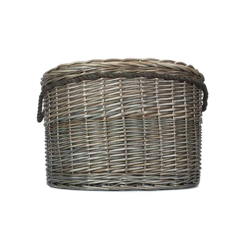 Antique Wash Round Storage Basket - Stylish and Versatile Storage Solution