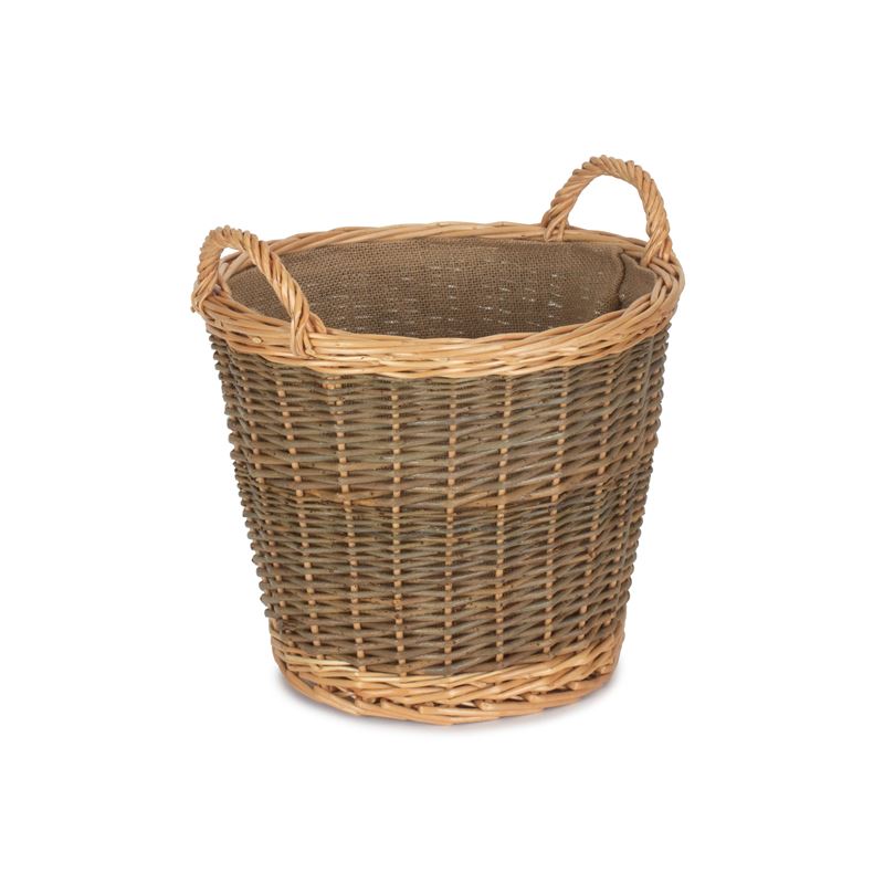 Small Unpeeled Willow Log Basket