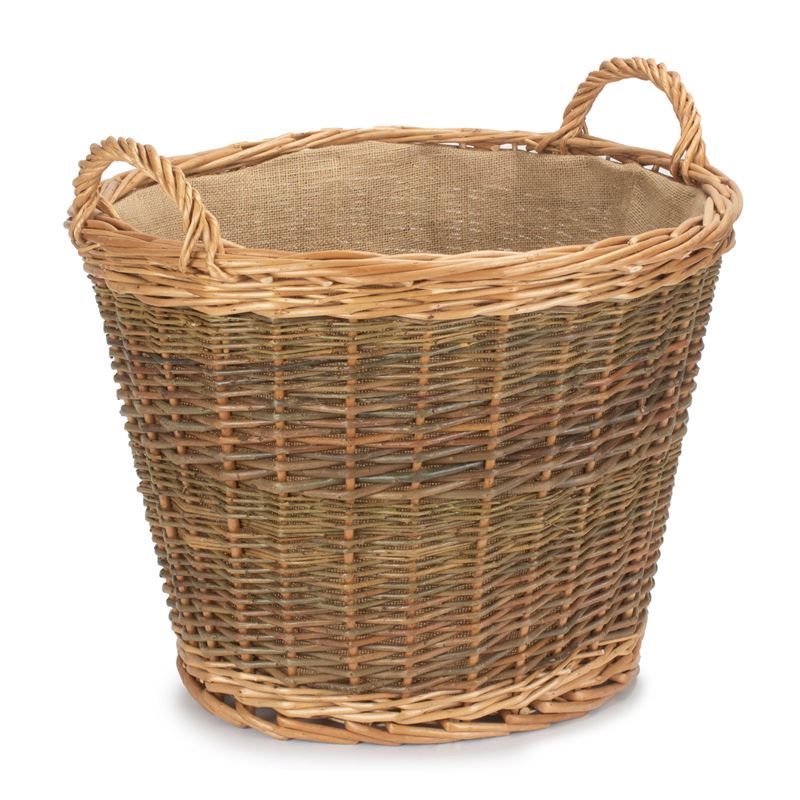 Willow Log Basket with Lining