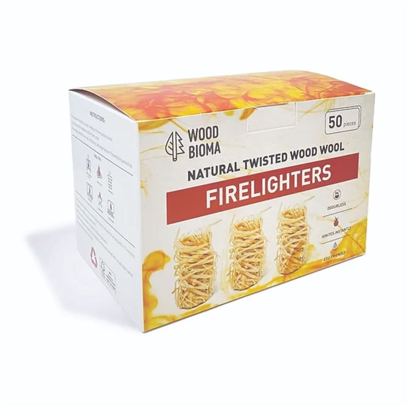 Wood Wool Firelighters - Eco-Friendly Firestarters for BBQs and Fireplaces